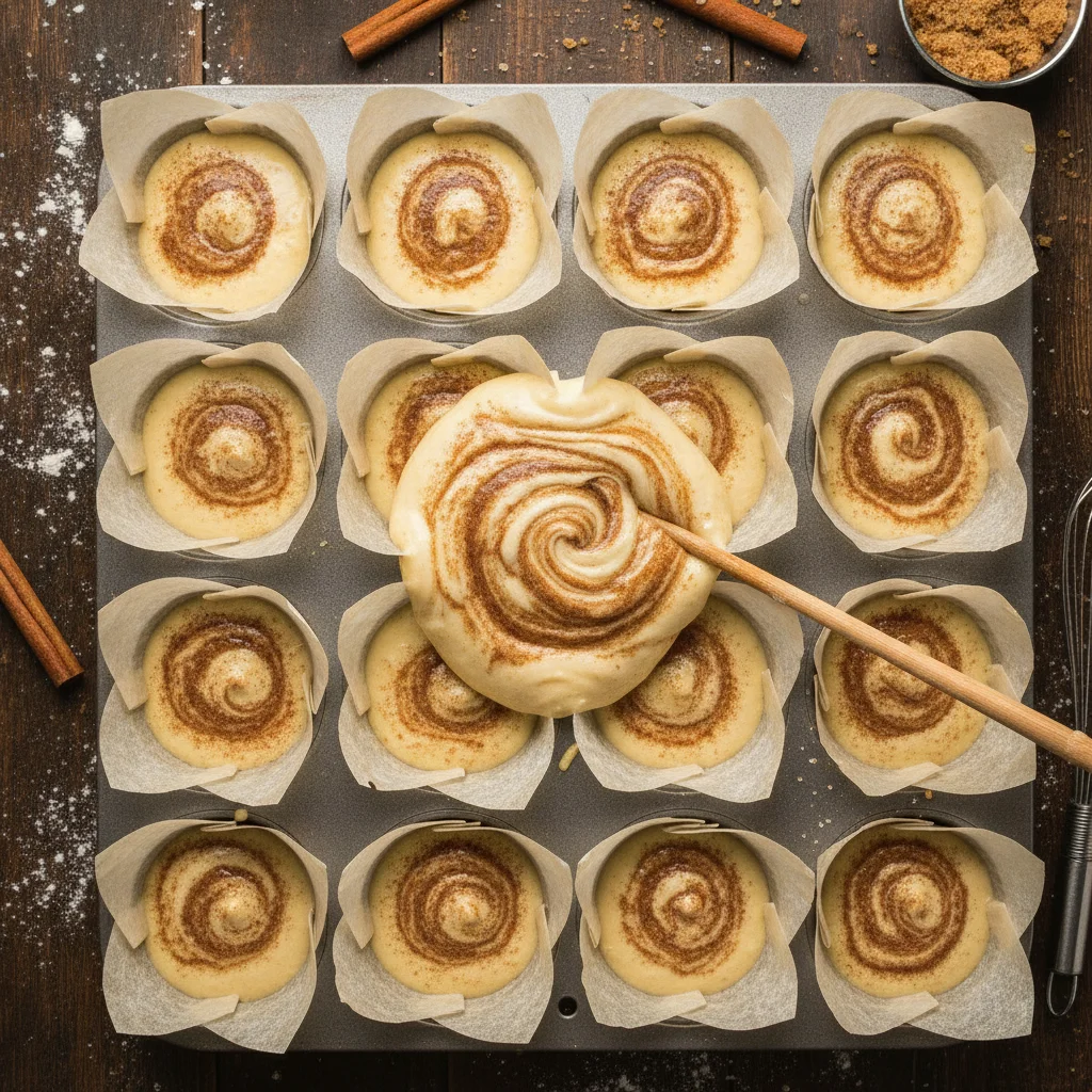Layer Batter and Swirl Cinnamon Sugar Ribbon