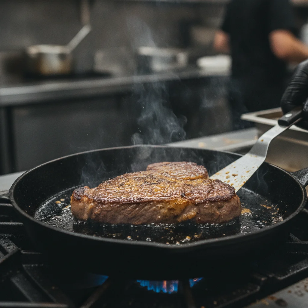 Sear Hot in Cast Iron Skillet
