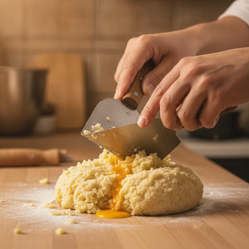 Gently Fold Dough with Gluten-Free Flour