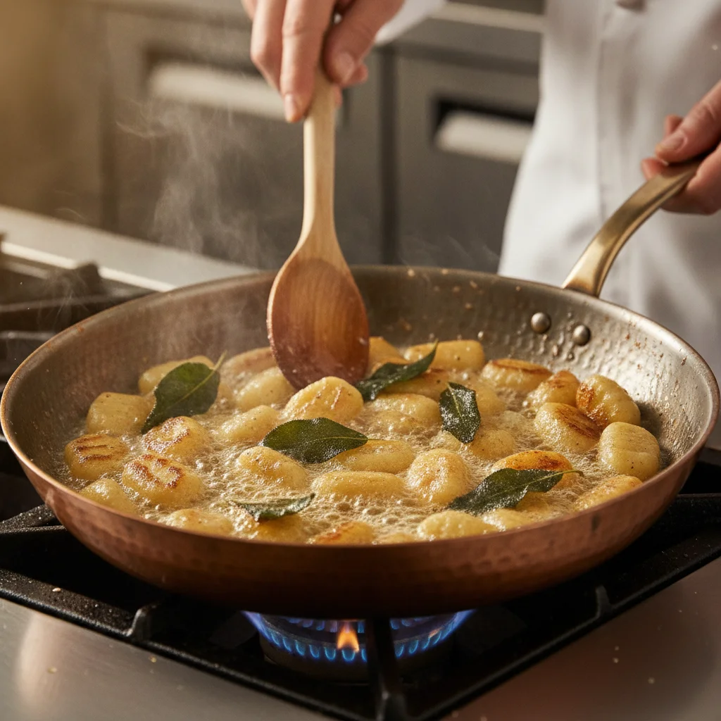 Boil, Pan-Sear & Toss in Brown Butter Sage
